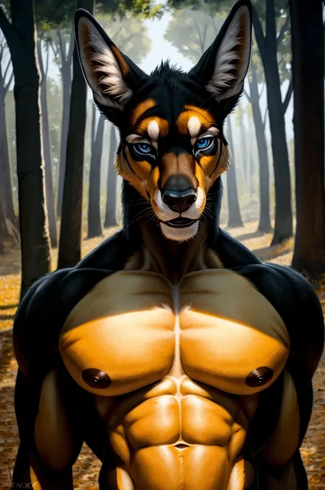 solo,furry,anthro,gazelle,male,e621,standing,hands behind back,wearing underwear,plain background,front view,darkgem,(best quality,4k,8k,highres,masterpiece:1.2),ultra-detailed,realistic:1.37,portraits,vivid colors,sharp focus,studio lighting,physically-ba...