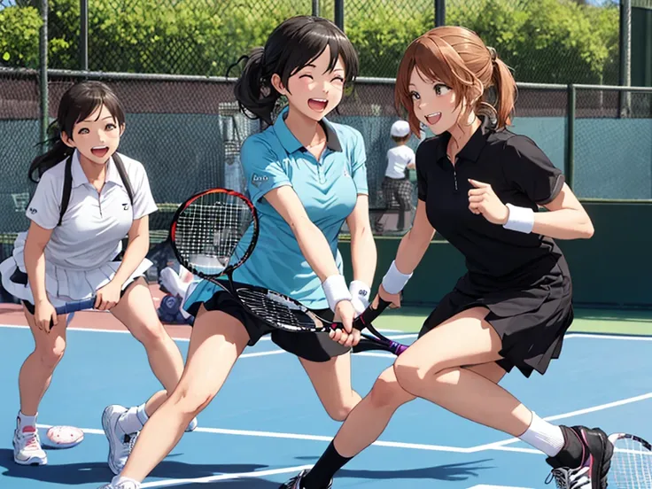 highest quality、High resolution、High definition、Beautiful teenage girl、Four women,cute hairstyle,perfect skin,huge breasts、Look at me happily、smiling、laughing、sexual expression、Upper body、

Tennis Dressesスタイル、
Tennis Dresses、可愛らしいTennis Dressesを選びましょう。Some...