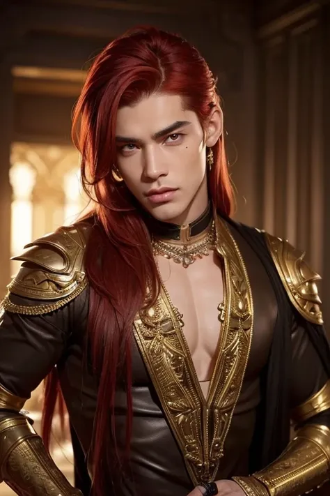 Lucien is tall with red hair and golden-brown skin a few shades darker than his half-brothers, but still light enough to have passed for Berons son for centuries. His face is brutally scarred from his brow to his jaw, a wound inflicted by Amarantha. His ri...