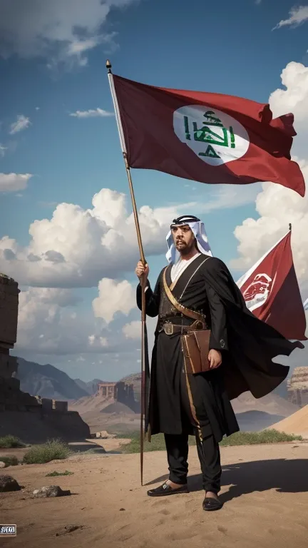 (masterpiece, impactful, CGI, official art:1.2), dynamic representation of geopolitical backing, (western influences:1.3), iconic symbols of support, evolving political landscapes, figures in suits and traditional attire, (Arab alliances:1.1), regional lea...