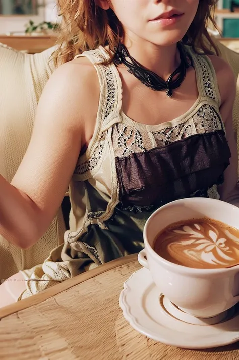 Highly detailed full body Dark green apron, black bow tie, (((extreme close up)), (pale), 18 year old perfect face girl, big breasts, one girl, alone, (detailed face), (perfect detailed eyes: 1.1), (非常にfine skin: 1.1), sliver necklace, slim, skinny, thin, ...