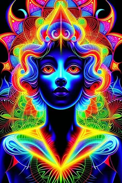 let there be light, (best quality:1.5), psychedelic art