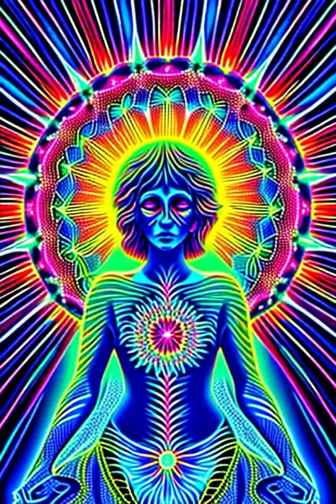 let there be light, (best quality:1.5), psychedelic art