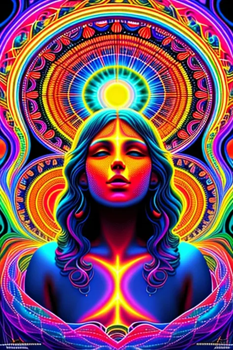 let there be light, (best quality:1.5), psychedelic art