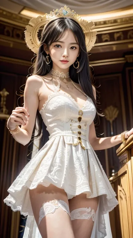 (((Colorful hair, [White hair]))), Ultra-realistic 8k CG, picture-perfect face, flawless perfection, Clean, tmasterpiece, professionalartwork, famousartwork, 电影灯光, cinematicbloom, s the perfect face,(young:1.2),((20yr old)), pretty face, pretty eyes, (((Pe...