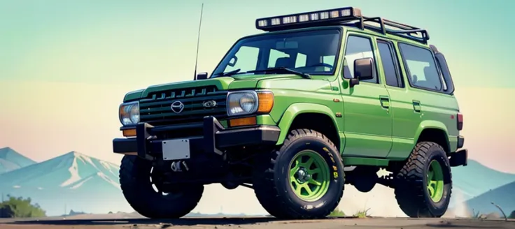 plastic neon green color 1984 Toyota Land Cruiser J70