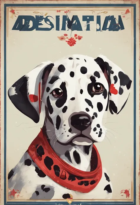 dalmatian puppy,(( cartazes, planfetos, adesivos, propaganda, capa de revista))