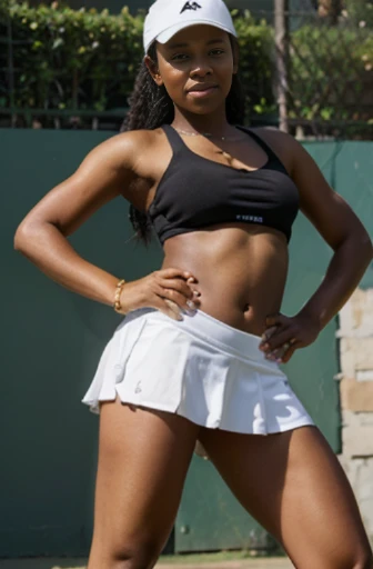 black girl tenis player, sexy body