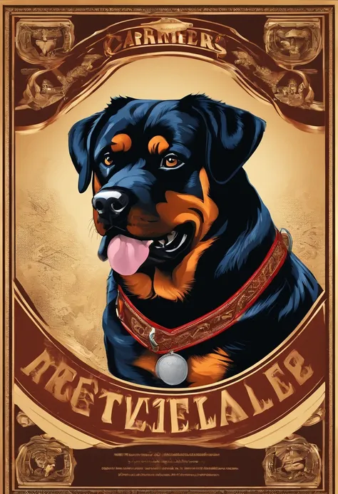 Rottweiler ferros e latindo, (((cartazes, planfetos, adesivos, propaganda, revista.)))