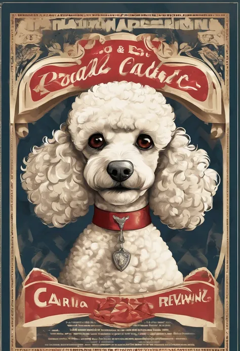 Poodle grande tosado
 ferroz e latindo, (((cartazes, planfetos, adesivos, propaganda, revista.)))