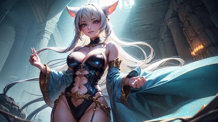 (Cinematic footage, full medium closeup, gorgeous 18-year-old kemonomimi woman soft pale skin, cute and youthful face, well-defined eyebrows, delicate nose, ultra-detailed: 1.1, photo-realistic: 1.4, depth of field, cinematic lighting, IMAX camera, HDR, DT...