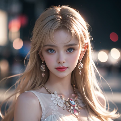 masterpiece，Highest image quality，Super details，best quality ,extremely delicate and beautiful, Very detailed,best quality, official art, Extremely detailed CG unified 8k wallpaper, portrait photo, The most beautiful look，Blonde hair, blue eyes，Radiant ski...