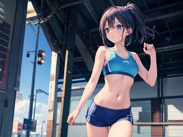 many girls are running road, blue bloomer, sports bra, sweat, 国道, 駅伝, full body shot,
photographrealistic, Sense of depth, Absurd resolution, High resolution, 8K, 4K, detail, Best Quality, (Raw photo, Best Quality, masters:1.2), (Realistic, Photorealsitic:...