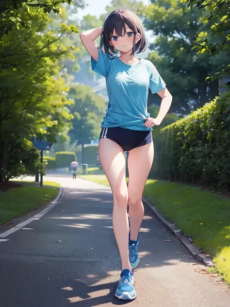 4 girls are running road, blue bloomer, fit T-shirts, sweat, 国道, 駅伝, full body shot,
photographrealistic, Sense of depth, Absurd resolution, High resolution, 8K, 4K, detail, Best Quality, (Raw photo, Best Quality, masters:1.2), (Realistic, Photorealsitic:1...