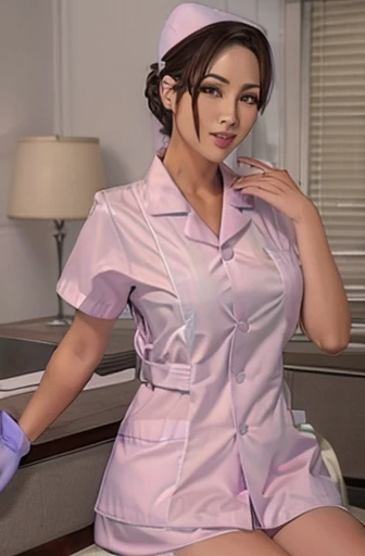 ,nurse uniform,hospital, latex nurse suit,nurses,busty,elbow gloves,labcoat,greyhair woman,white eyes , gigantic boobs ,medical instruments,asian nurse,two nurses,speculum,examination room,oversize boobs, ,big ass ,strap on, lay on table ,legs spreaded,giv...