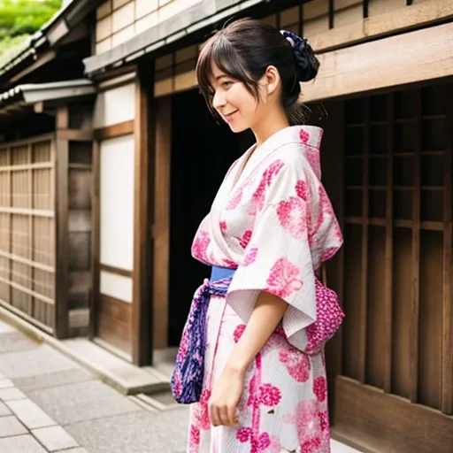 japanese woman、summer fashion、yukata