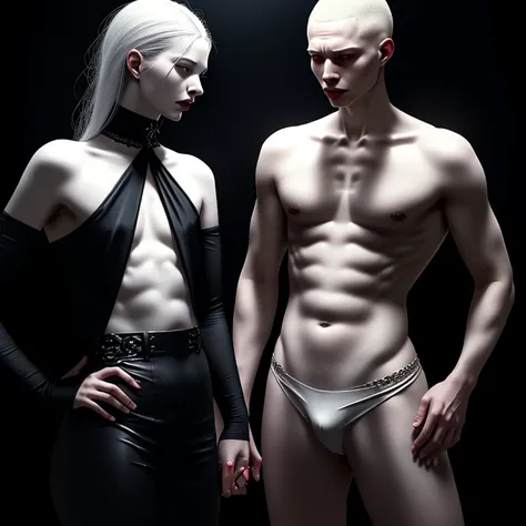 (evil albino lathy androgynous male, Cockatrice King, thin neck, frail shoulders, weak arms, flat chest, soft belly, curvy hips, thick avian thighs, male crotch, massive buttocks, depraved homosexual, rapist, kidnapper, cradle robber, queer, weak stomach, ...