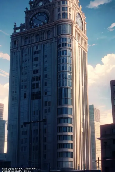 There is a photo of the building，There is a clock on it, screenshot from the anime film, Kuro anime screenshots, Anime Keyframes, cutscene clip, Screenshot of the 2012 animation, Animation movie screenshots, Atmospheric animation, anime movie background, M...