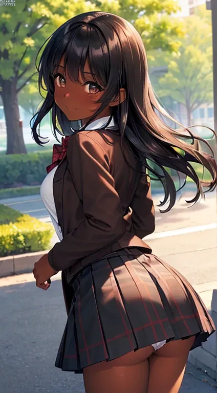 ((desktop, best quality, high quality, art, high resolution, nffsw, detailed, pixel perfect, perfect, detailed, absurd, ultra 8K HD, nffsw, nffsw))), 1 dark skinned woman, beautiful black girl, single, alone, beauty、full body seen、((medium wavy hair, bangs...