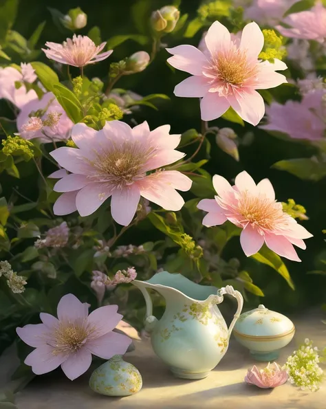 (best quality,4k,8k,highres,masterpiece:1.2),ultra-detailed,(realistic,photorealistic,photo-realistic:1.37),soft color tones,flowers,beautiful detailed petals,delicate blooms,fragrant blossoms,lush foliage,subtle pastel shades,subdued color palette,elegant...