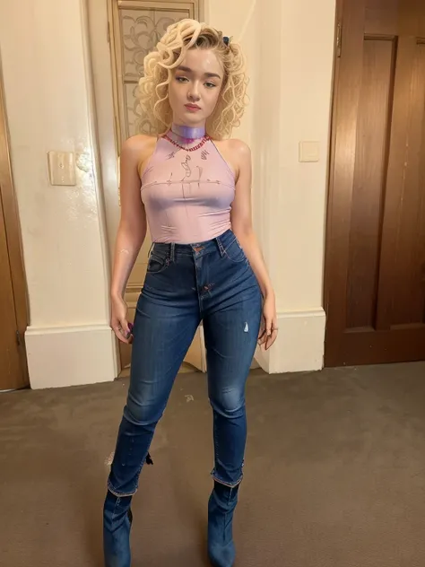 jul14g4rn3r, Julia Garner, skinny jeans, stiletto heel ankle boots, cum on cloth