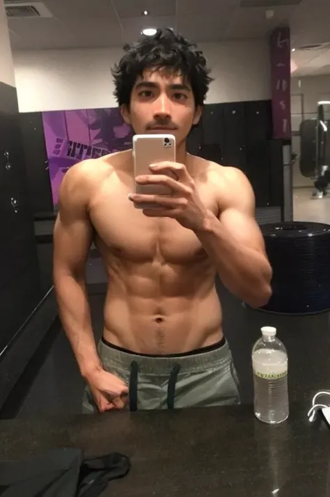 arafed man taking a selfie in a mirror in a gym, 2 7 years old, fit pic, 2 8 years old, 2 3 years old, 2 9 years old, 2 2 years old, 3 2 years old, 21 years old, [ rigidly defined abs ]!!, 2 4 years old, asian male