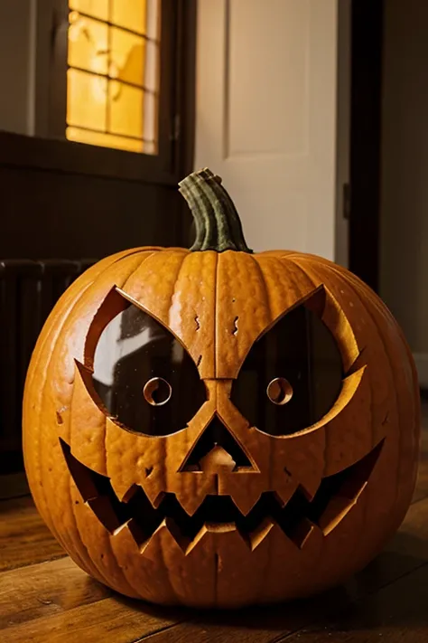 evil smile pumpkin art