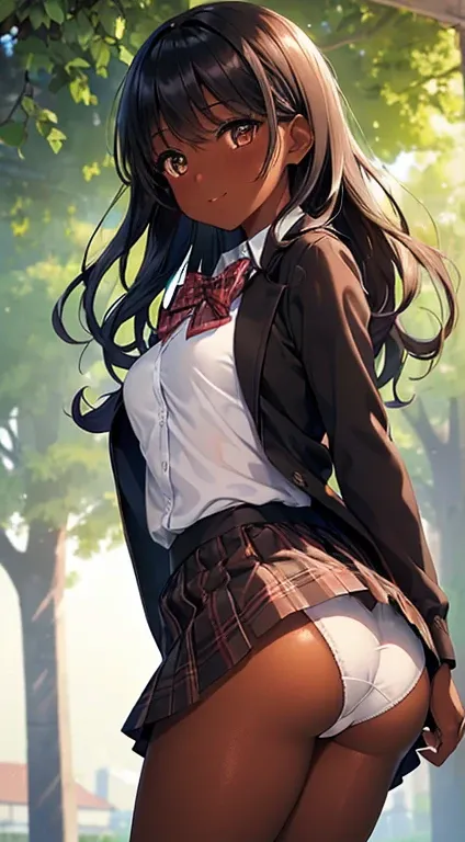 ((desktop, best quality, high quality, art, high resolution, nffsw, detailed, pixel perfect, perfect, detailed, absurd, ultra 8K HD, nffsw, nffsw))), 1 dark skinned woman, beautiful black girl, single, alone, beauty、full body seen、((medium wavy hair, bangs...