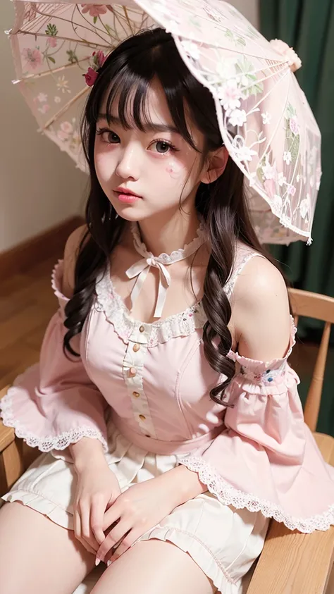 (masterpiece: 1.5), (top-quality: 1.2), (high resolution: 1.4),
A Japanese girl embraces the Lolita fashion style, (frilly outfits with intricate checkered bounds: 1.1), long dark curls cascading down her shoulders, a porcelain doll-like complexion: 1.3, (...