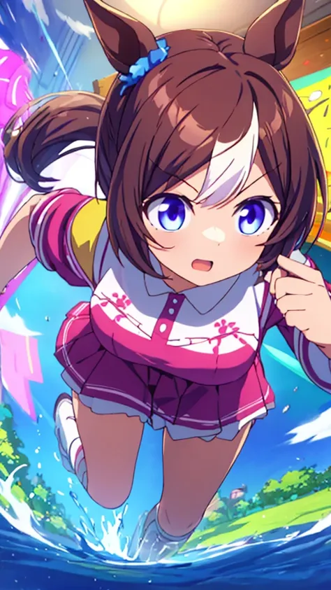 high resolution、4K、she is running at full speed、1 girl、Uma Musume、special week、