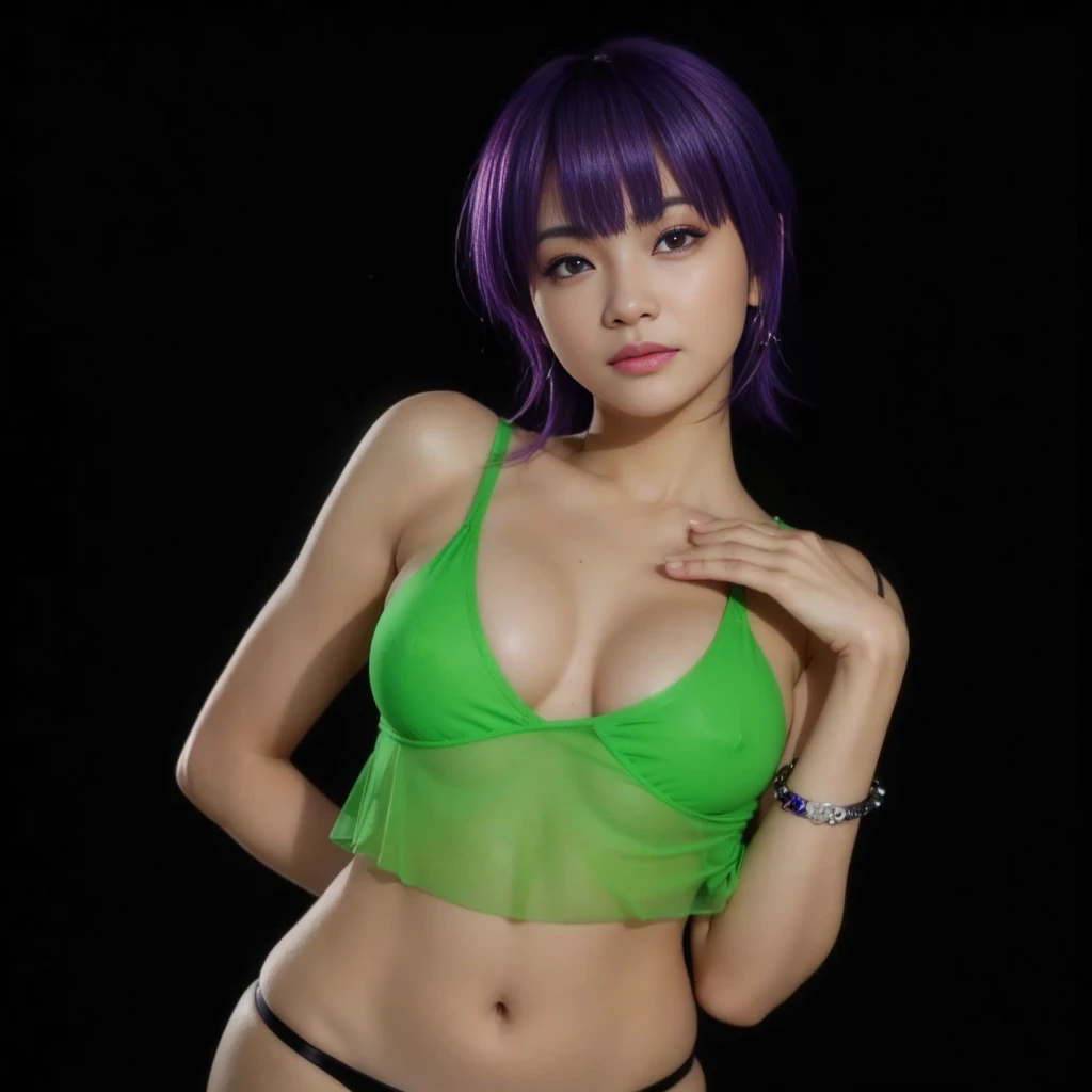 "AYANE FACE" (best quality,ultra-detalhado,Realistic:1.37), retrato, Detailed eyes and facial features, textura de pele delicada e suave, Corpo Perfeito, textura ultra realista, maquiagem perfeita, maquiagem vermelha nos olhos, batom vermelho,  serious exp...