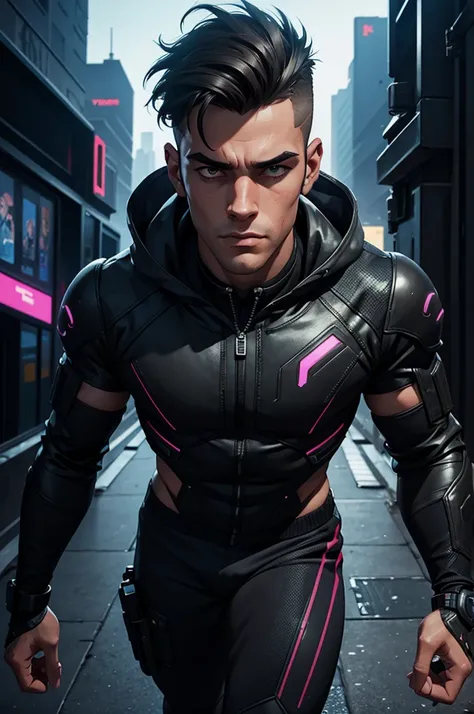 Change background cyberpunk handsome boy, realistic face,8k, ultra realistic ,full body. GYM BOY, 8k , full face details, Hd Ultra 8k, 