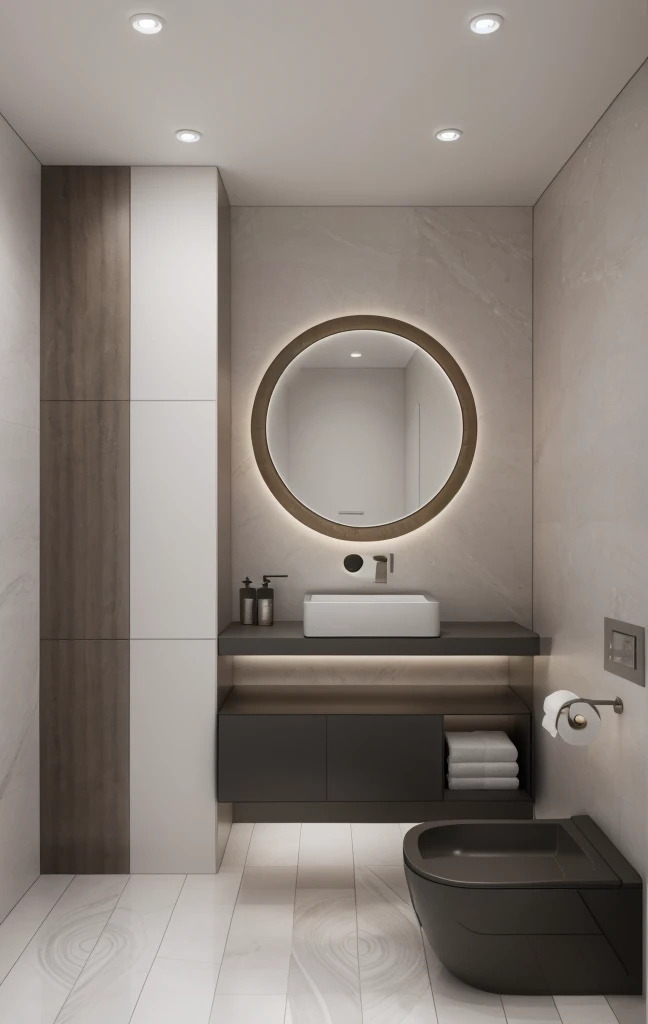 1bathroom, 8k render vray, morden, marble floor:1.3