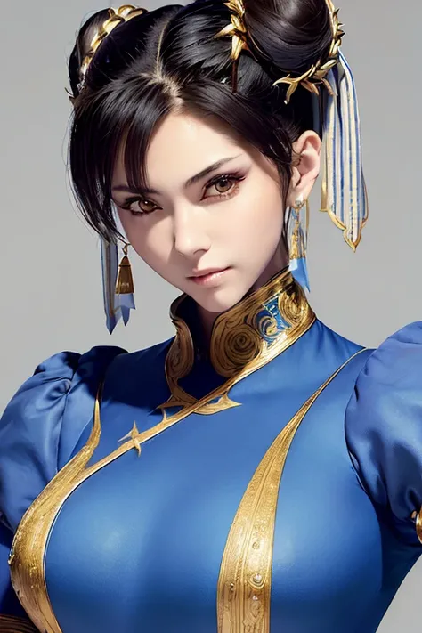 ((masterpiece:1.4, highest quality:1.2)), 1 girl, focus only, tall woman, delicate face, stern expression, Highly detailed anime faces and eyes,1 girl,alone,Chunli, (looking at viewer),