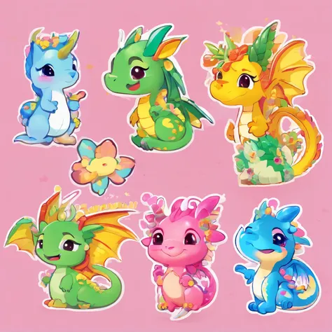 Pin; pins for accessories, colorful baby dragon, baby dragon pin, little kawaii colorful cute baby dragon, big eyes, with wings, big eyes, a tail and fins, simple pin