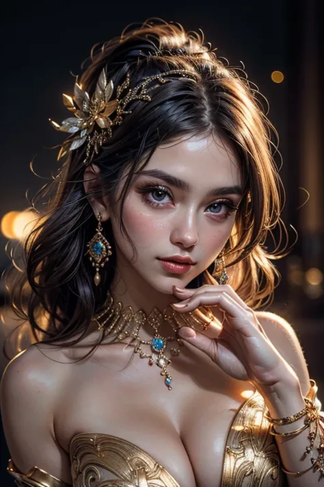 highest quality, masterpiece, expensive_response, 1 girl, hair ornaments, ネックresponse, jewelry, beautiful face, About the body, Tyndall effect, photographのようにリアルな, dark studio, rim lighting, two-tone lighting, (expensive detailed skin:1.2), 8K uhd, Digital...