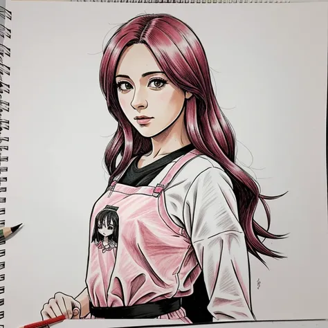 Dibujo de una mujer con falda corta y top con falda roja, estilo animado character, Fanart de Urban Girl, Boceto coloreado de alta calidad, un dibujo animado, in estilo animado, in an estilo animado, Dibujo a todo color, estilo animado, estilo animado draw...