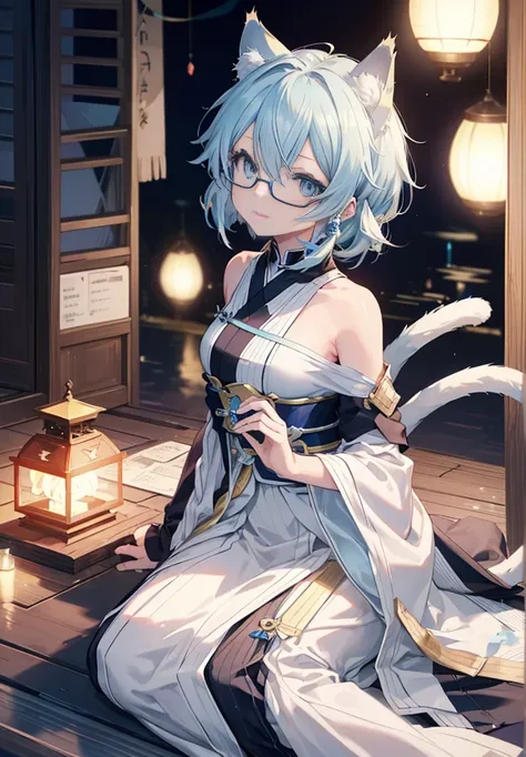 chinon　sao_a, sinon, smile, (high praise, attractive, fascinating, exciting,kurobuchi glasses, cat ear,one thin cat tail,nice, i...