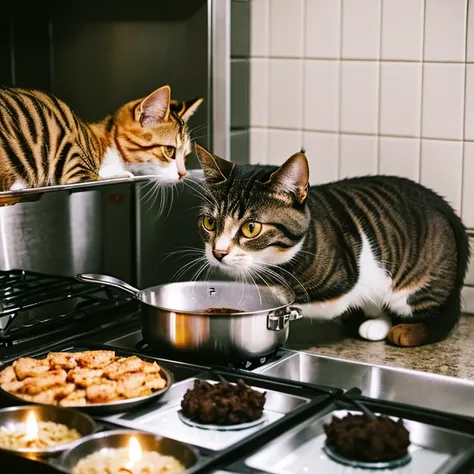 cat cooking