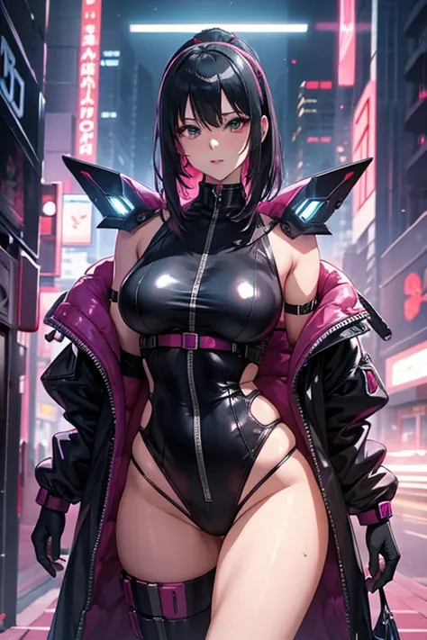 cyber punk、beautiful mature woman、meaty、Glamour