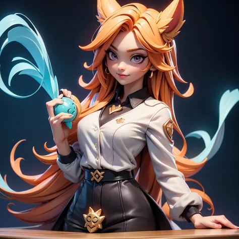 Q version of League of Legends Ahri figure on the table