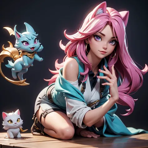 Q version of League of Legends Ahri figure on the table