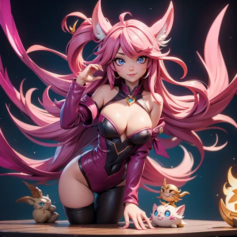 Q version of League of Legends Ahri figure on the table