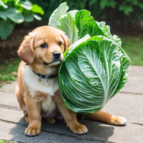 A dog that can produce Chinese cabbage、mayonnaise rain