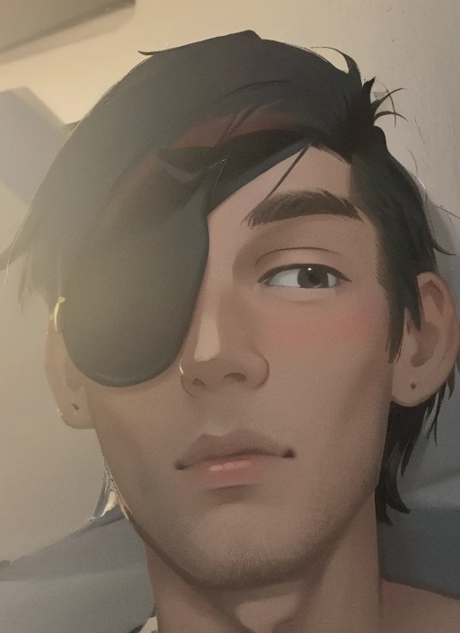 there is a young man with a pirate eye patch on his face, taken in the early 2020s, 1 7 - year - old boy thin face, tommy 1 6 years old, 18 years old, around 1 9 years old, 1 6 years old, taken in the late 2000s, halfbody headshot