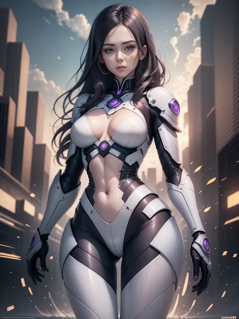 Alita in transparent mecha, sexy slin body, Small but firm chest，best quality，Super detailed details，Ultra-high resolution plotting，extremely detailed CG unity 16k wallpaper,，lifelike，natural skin texture，epic scene，3D rendering，Ultra high definition anima...