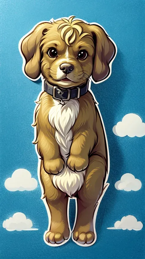 A cool one，dog，Curls，Cartoon stickers