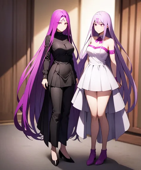 Best quality,Masterpiece,high resolution,Only,{short wedding dress:1.40},{tie:1.20},handsome,{Medusa_FGO:1.15},long_hair,purple_hair,very_long_hair,purple_eyes,breasts,Big_breasts