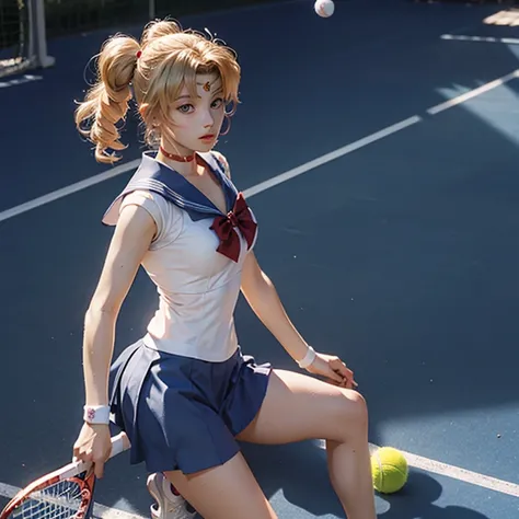 Sailor Moon as a tennis player