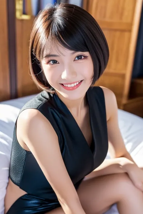 masterpiece, highest quality, 8K, super dense skin, perfect anatomy,Upper body,cute, Chinese female,1 girl, colorful short hair,straight hair,oily shiny skin,Black dress,Chinese female,Young adorable Chinese face, Chinese female idol portrait,Chinese facia...